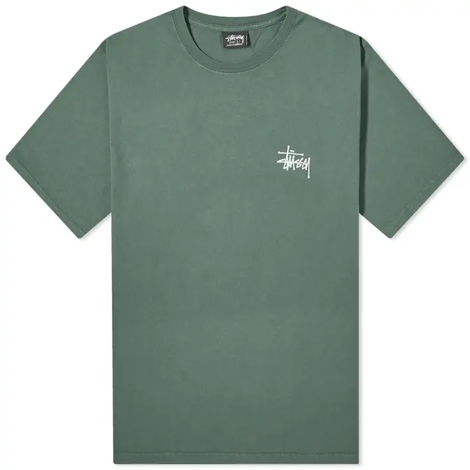 Stussy Built Tough Pigment Dyed T-Shirt Forest Feature