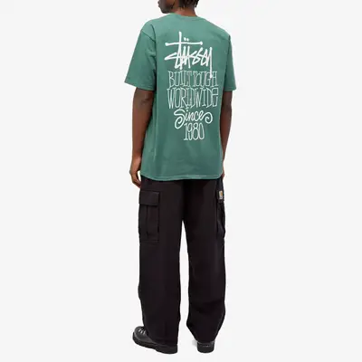 Stussy Built Tough Pigment Dyed T-Shirt Forest Full Image