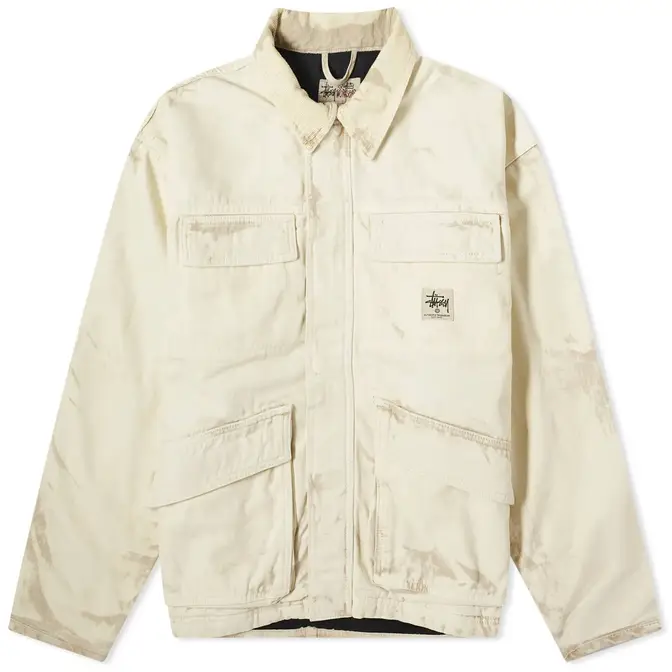 Stussy Distressed Canvas Shop Jacket Feature