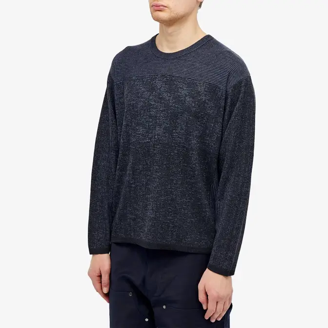 Stussy Engineered Panel Sweater Navy Front