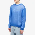 Stussy S Loose Knit Sweater Blue Front