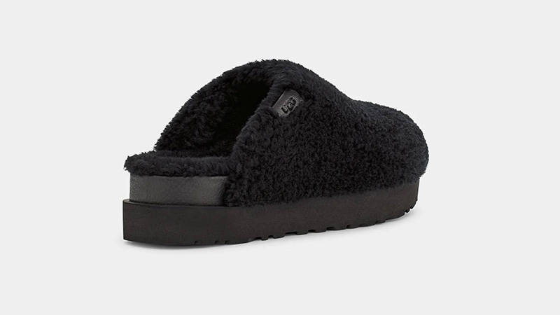 UGG Fuzz Sugar Slide Black back