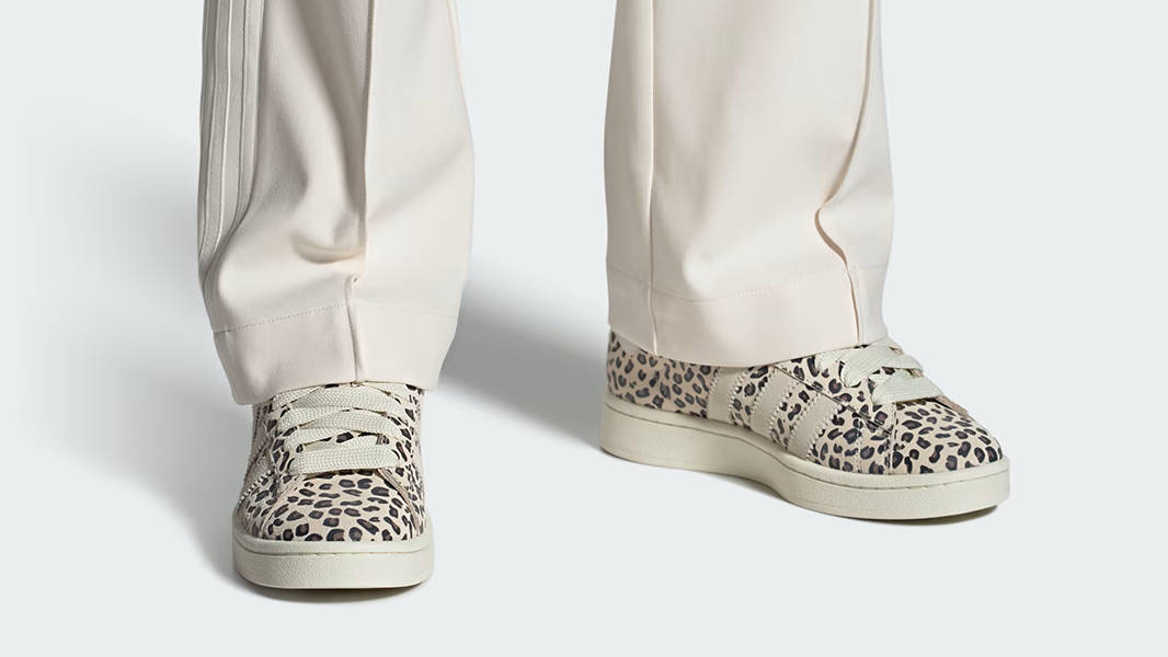 adidas Campus 00s Leopard Off White ID7041 on feet