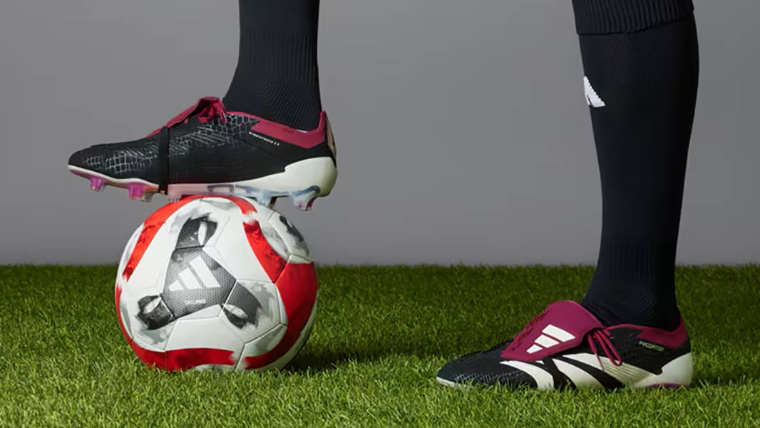 adidas Predator Elite Boots Black Burgundy IF8897 on feet 2