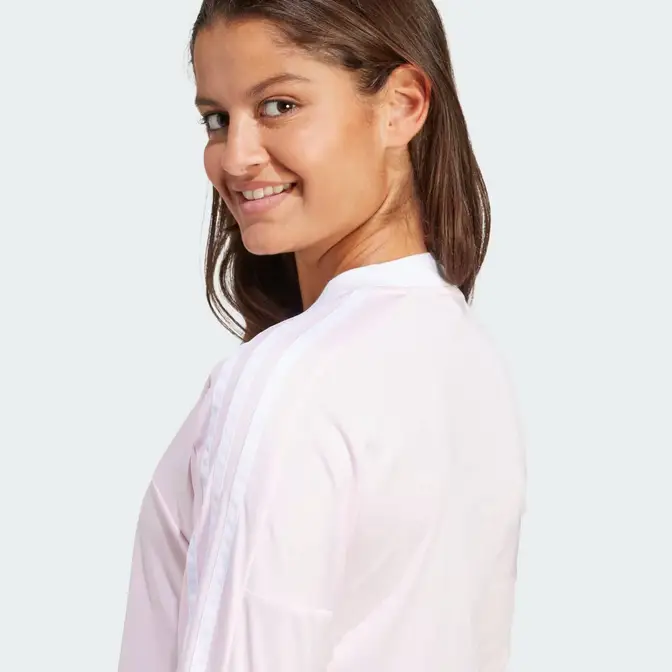 adidas programs Tiro 3-Stripes Long-Sleeve Top Clear Pink face