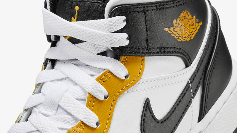 Air Jordan 1 Mid GS Yellow Ochre DQ8423-701 Detail 2