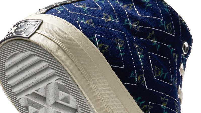 Beyond Retro x Converse Chuck 70 Hi Upcycled Floral Closeup