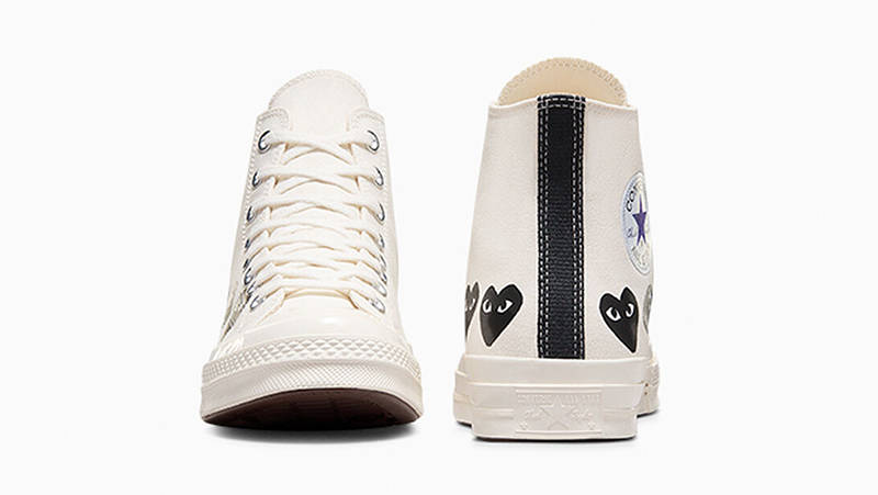 Comme des Garçons PLAY x Converse Chuck 70 High Multi Heart Milk