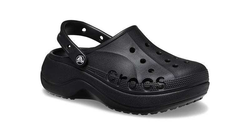 Crocs Baya Platform Clog Black Feature side