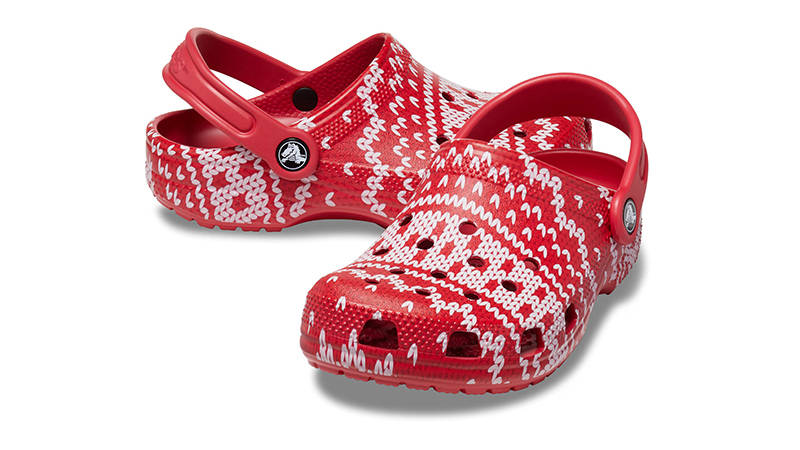 Crocs Classic Clog Holiday Sweater GS Multi 209221-90H Front