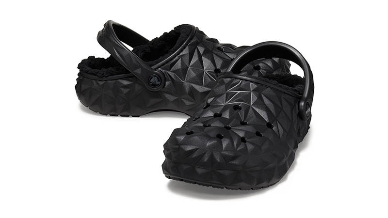 Crocs Classic Clog Lined Geometric Black 210069-001 Front