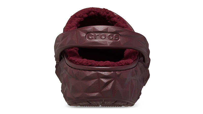 Crocs Classic Clog Lined Geometric Dark Cherry 210069-6WD Back