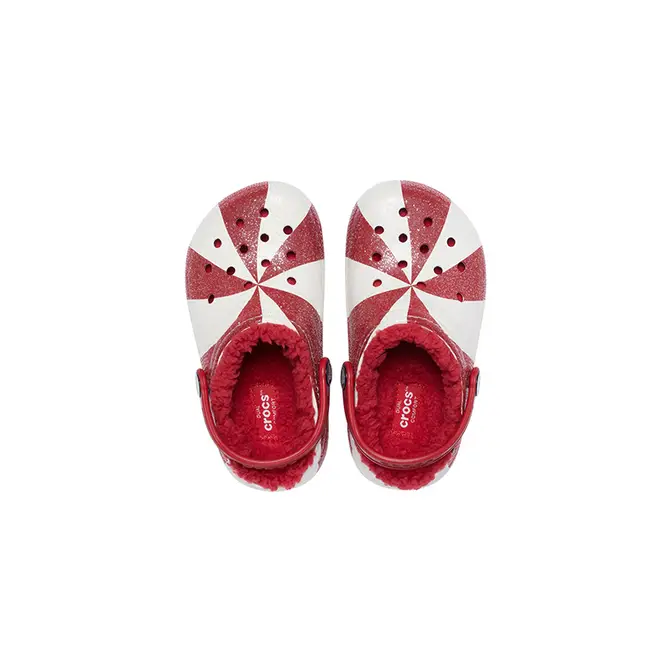 Crocs Classic Clog Lined Holiday GS White Red Where To Buy 209298