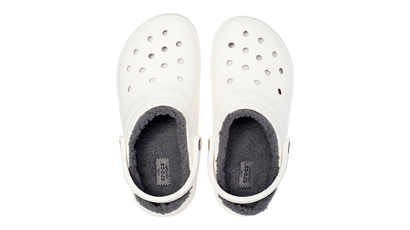 Crocs Classic Clog Lined White Grey 203591-10M Top