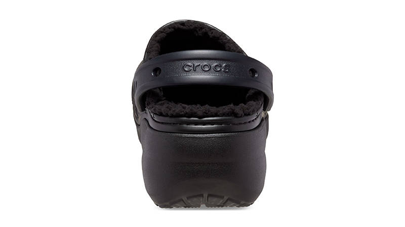 Crocs Classic Platform Lined Clog Black 207938-001 Back