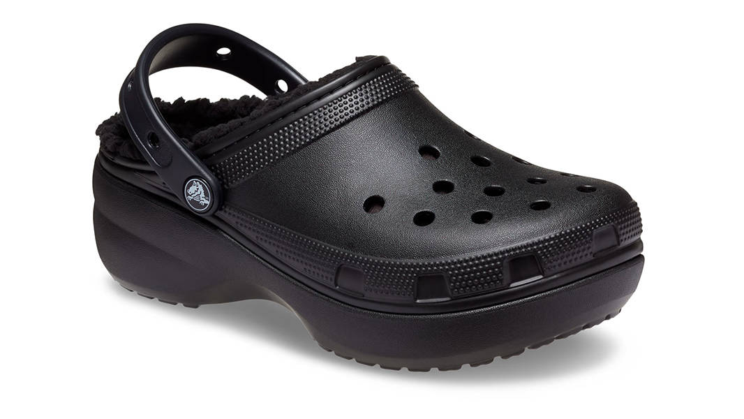 Crocs Classic Platform Lined Clog Black 207938-001 Side