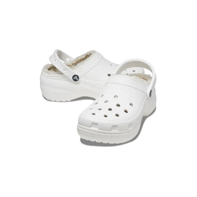 Crocs Classic Platform Lined Clog White Where To Buy 207938 100 The Sole Supplier