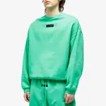 Fear of God ESSENTIALS Spring Tab Detail Sweatshirt Mint Leaf Front