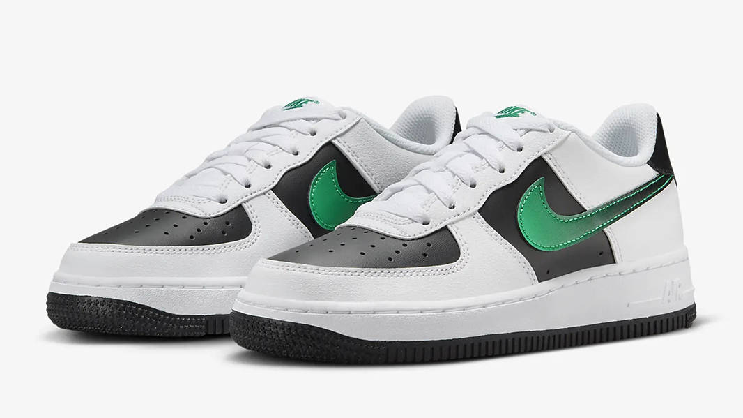 Nike Air Force Low GS White Black Green Where To Buy FZ4353-100