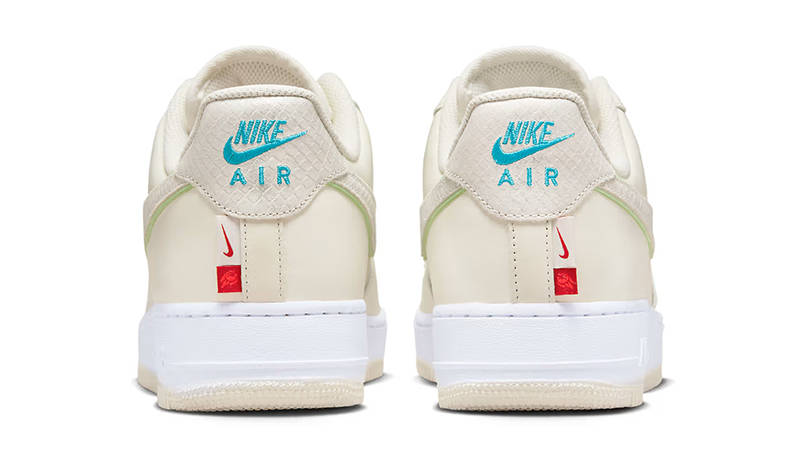 Nike Air Force 1 Low Year of the Dragon Beige Teal Back