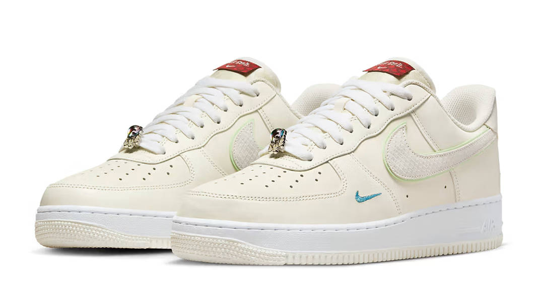 Nike Air Force 1 Low Year of the Dragon Beige Teal Side
