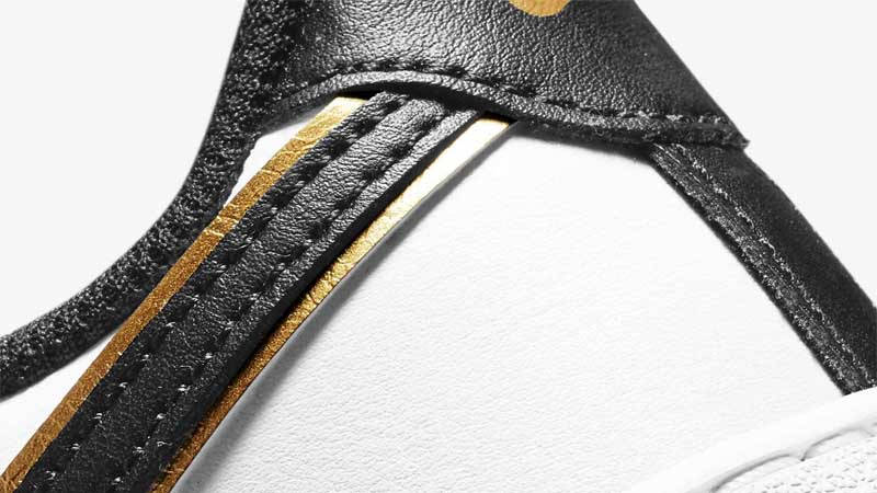 Nike Air Force 1 LV8 PS Metallic Swoosh White Closeup