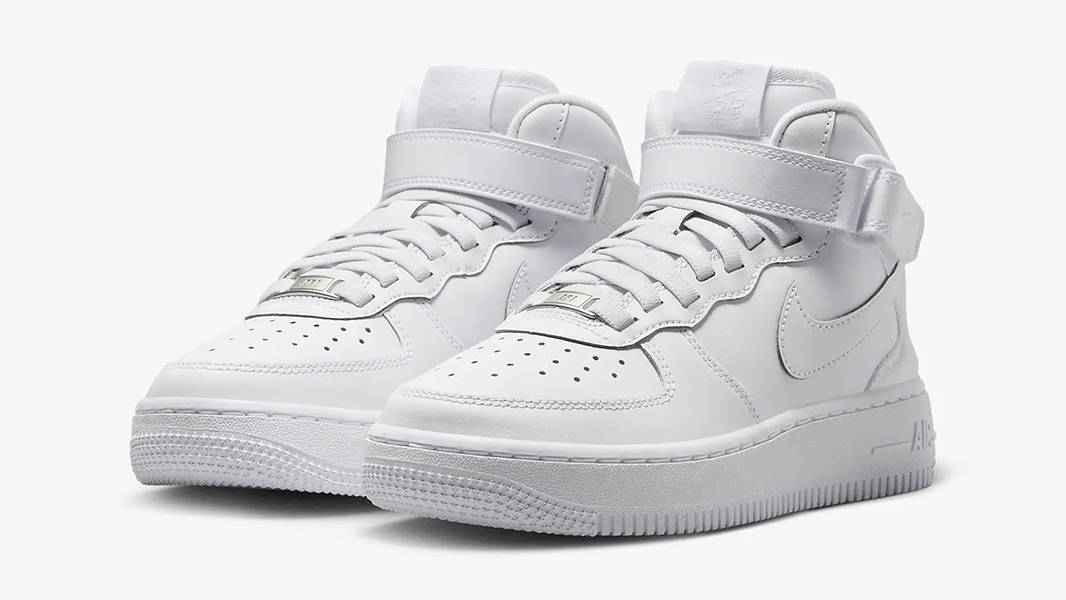 Nike Air Force 1 Mid EasyOn GS Triple White FN1193-111 Side