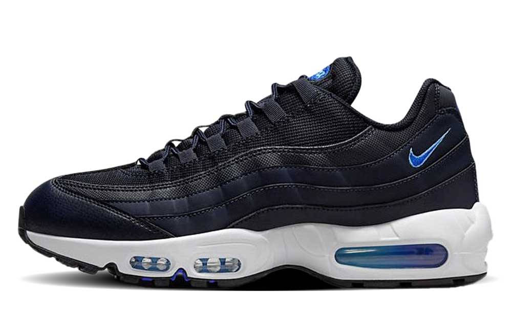 Air max 95 hotsell black with blue tick