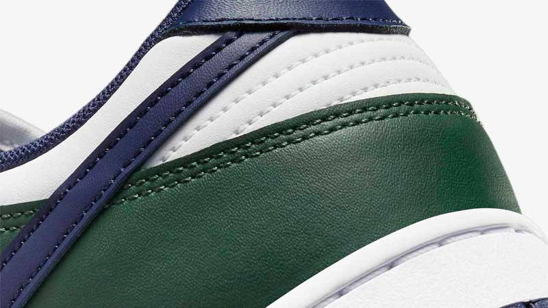 Nike Dunk Low Fir Midnight Navy Closeup