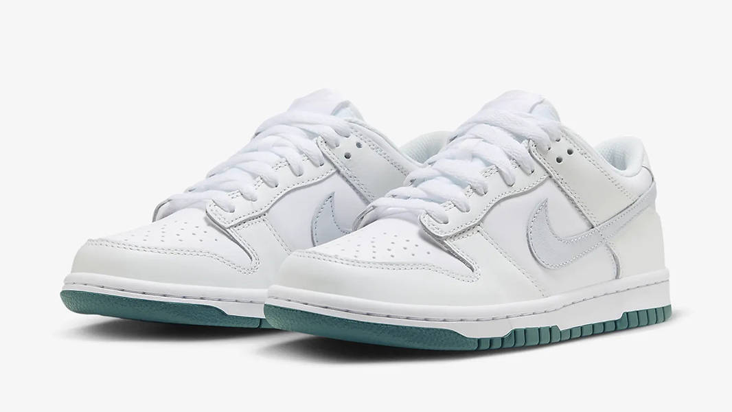 Nike Dunk Low GS White Grey Teal FD9911-101 Side