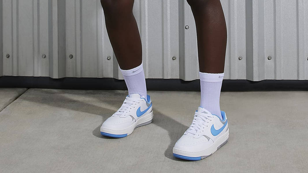 Nike Gamma Force White University Blue DX9176-108 on feet 2