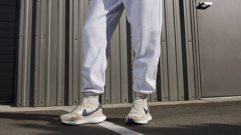 Nike Phoenix Waffle Light Orewood Brown Navy FD2196-101 on feet 2