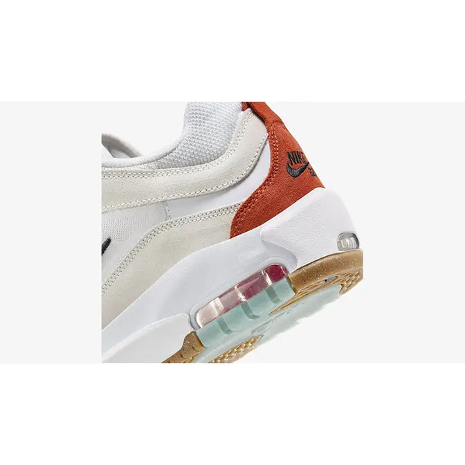 Nike SB Air Max Ishod White Orange heel