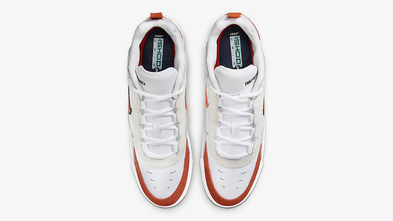 Nike SB Air Max Ishod White Orange middle