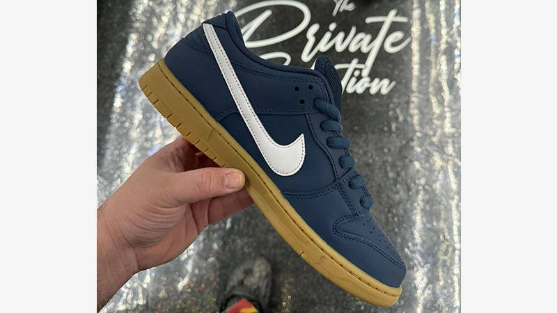 Nike SB Dunk Low Navy White Gum on hand