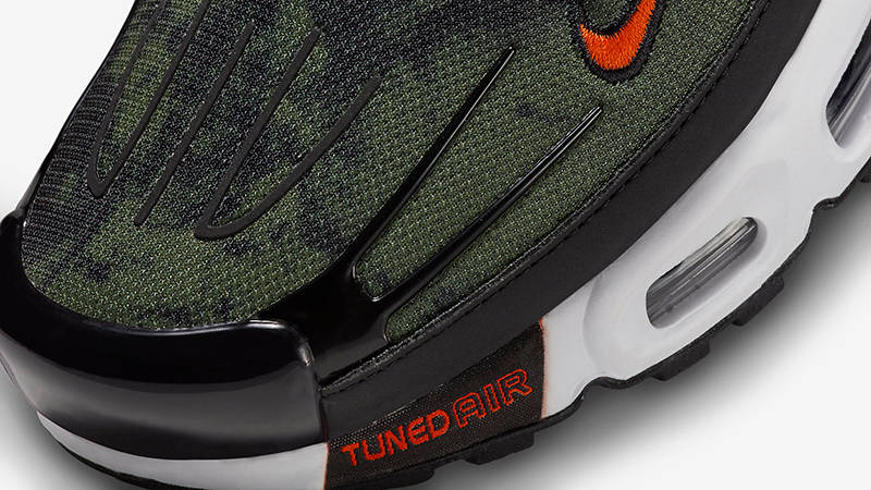 black orange and green air max plus