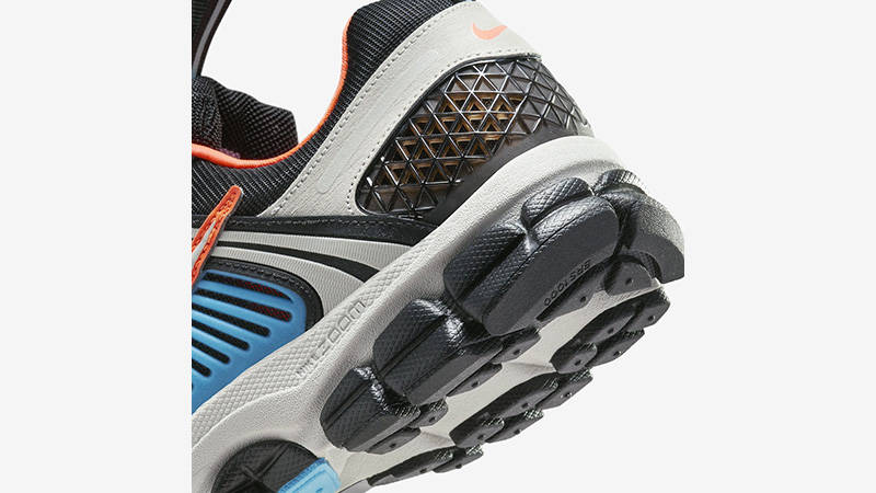 Nike Zoom Vomero 5 Blue Orange heel