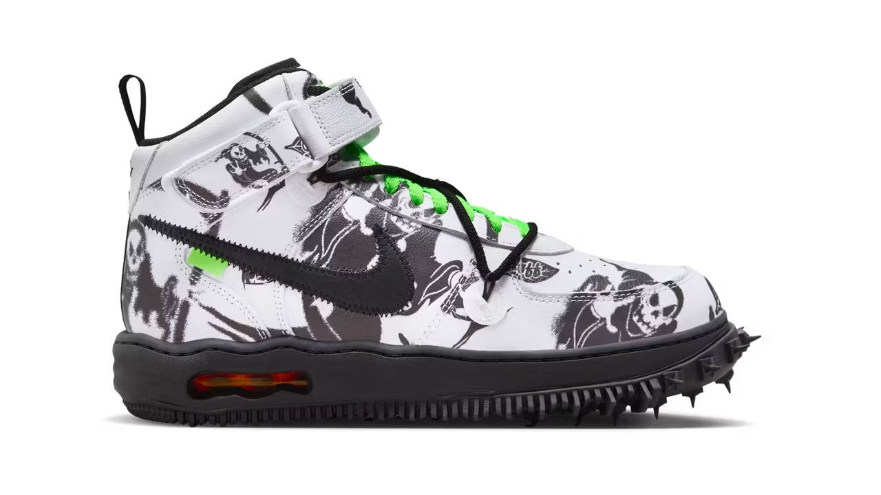 The Off-White x Nike Air Force 1 Mid "Grim Reaper" is One of the Wildest Shoes of 2023
