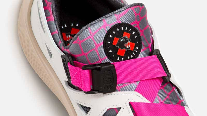 Patta x Nike Air Huarache Pink Punch Top Closeup
