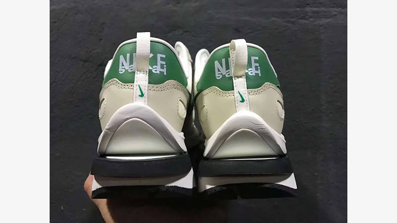 sacai x Nike VaporWaffle White Green back