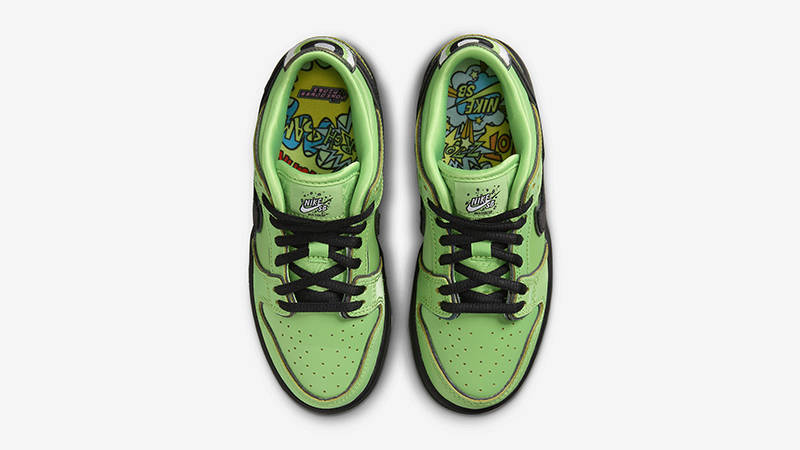 The Powerpuff Girls x Nike SB Dunk Low PS Buttercup FZ8832-300 Top