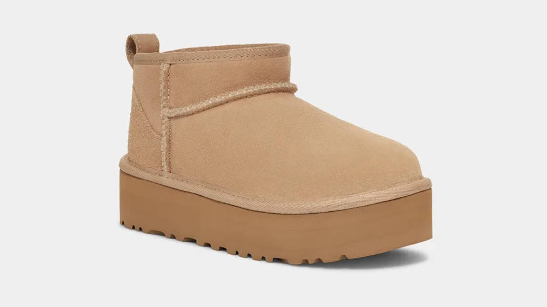 UGG Classic Ultra Mini Platform Boot GS Sand 1157791K-SAN Side