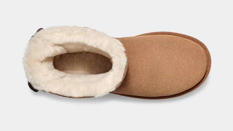 UGG Mini Bailey Bow Suede Boots Chestnut 1153514-CHE Top