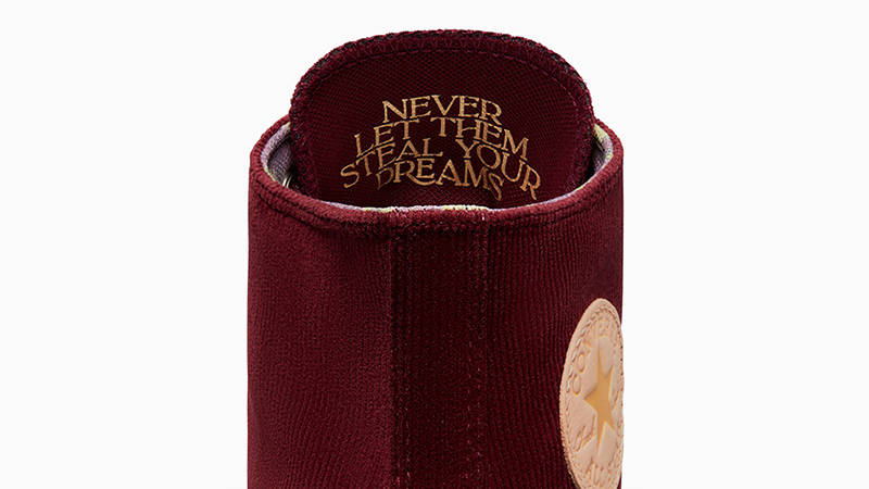 Wonka x Converse Chuck Taylor Corduroy Deep Bordeaux A08153C Detail 2
