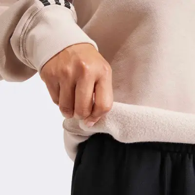 adidas 1/2 Zip Sweatshirt Wonder Taupe Closeup
