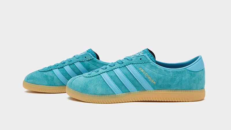 adidas Amsterdam Size Exclusive Blue side closeup