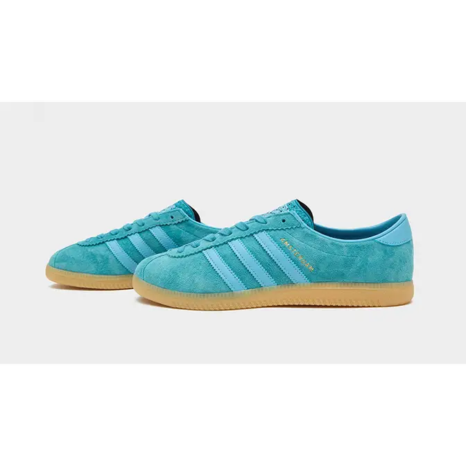 adidas Amsterdam Size Exclusive Blue side closeup