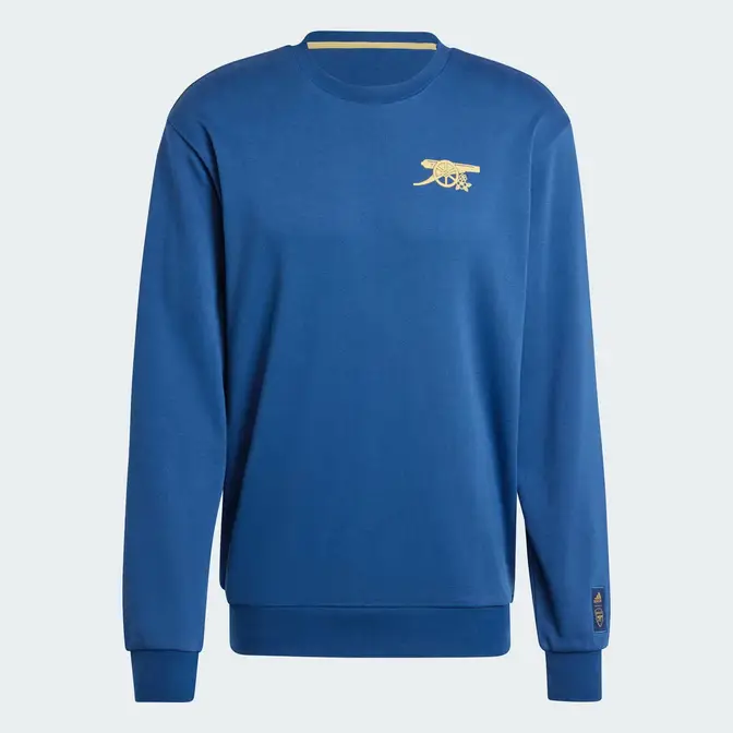 adidas Arsenal Cultural Story Crew Sweatshirt Mystery Blue Front