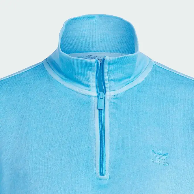 adidas Essentials+ Sweatshirt Semi Blue Burst Front Closeup
