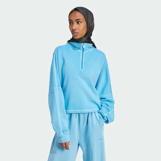 adidas Essentials+ Sweatshirt Semi Blue Burst Front